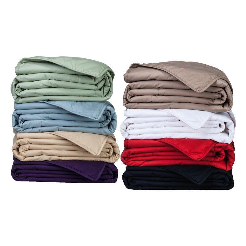 Cotton Loft Cottonpure 100% Sustainable Cotton Filled Blanket, Full/Queen, White - Image 2